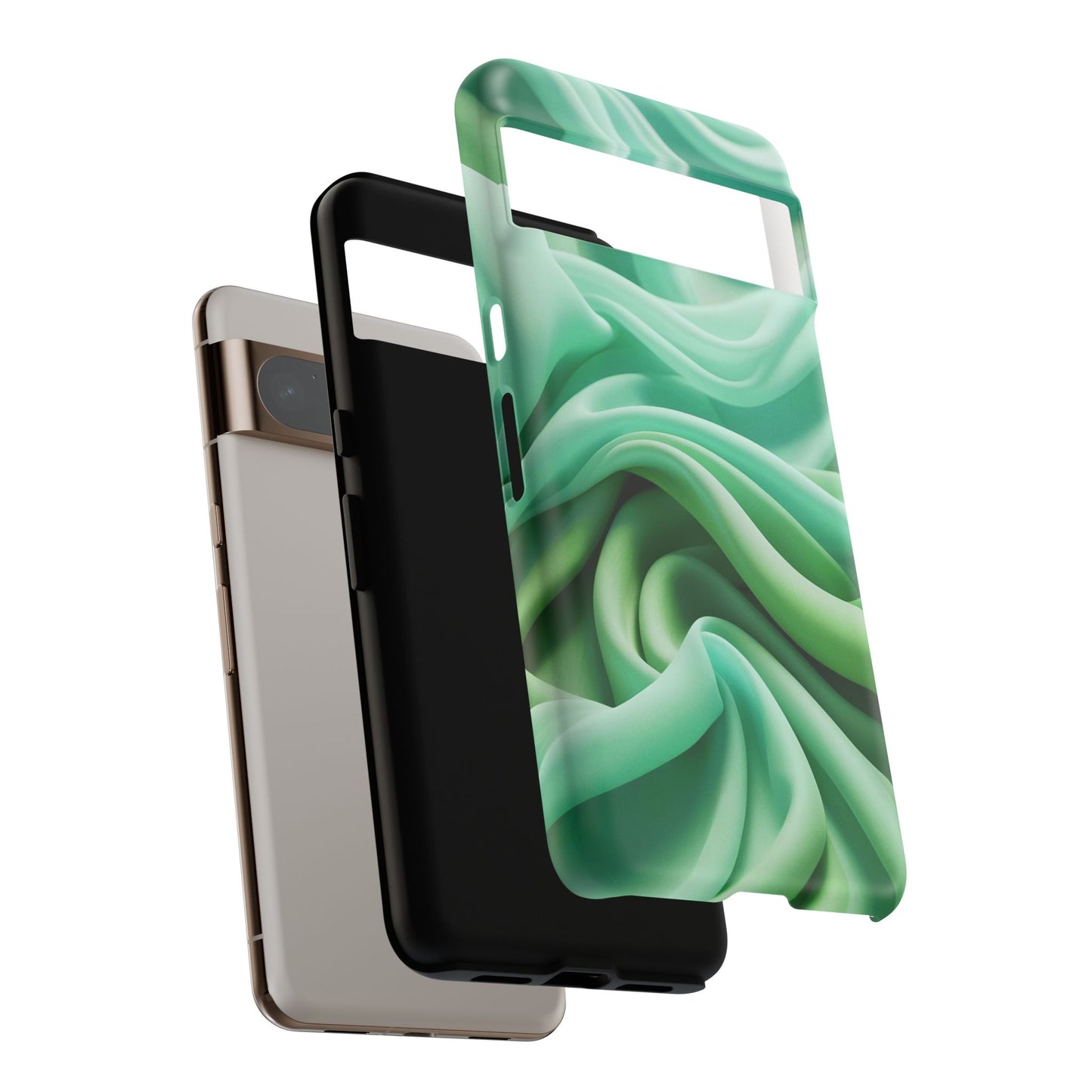 Stylish Phone Case, Tough Case, Green Abstract Design, Cell Phone Cover, Unique Gift, Trendy Accessory