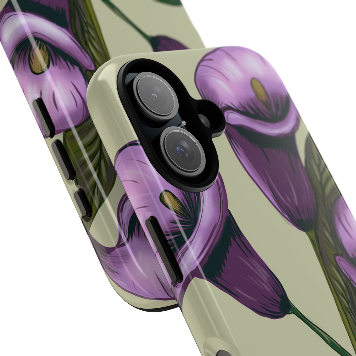 Floral Phone Case - Tough Cases, Purple Flower Design, Cell Phone Accessories, Gift for Her, Nature Lover Essentials