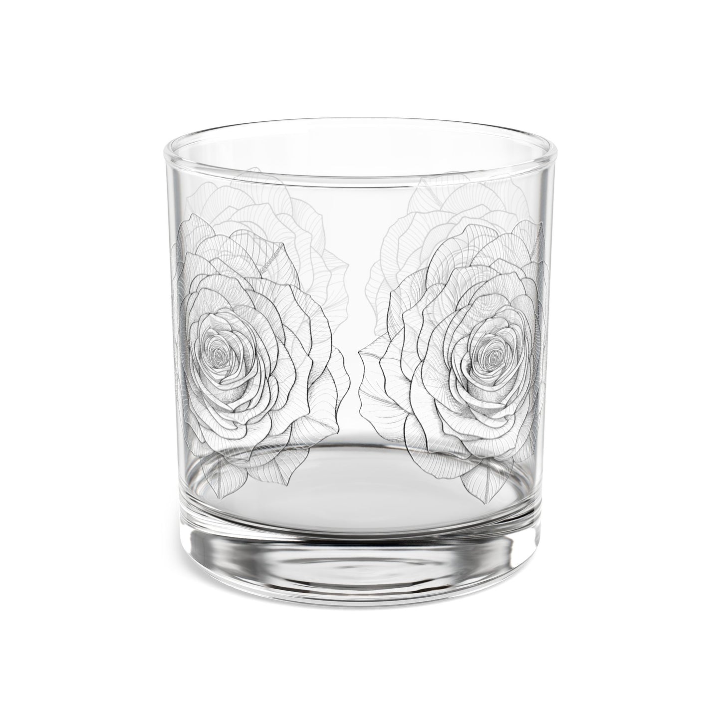 Rose-Engraved Rocks Glass, Elegant 10oz Whiskey Tumbler for Home Bar, Perfect Wedding Gift, Vintage Rose Glassware, Floral Glass Cup, [...]