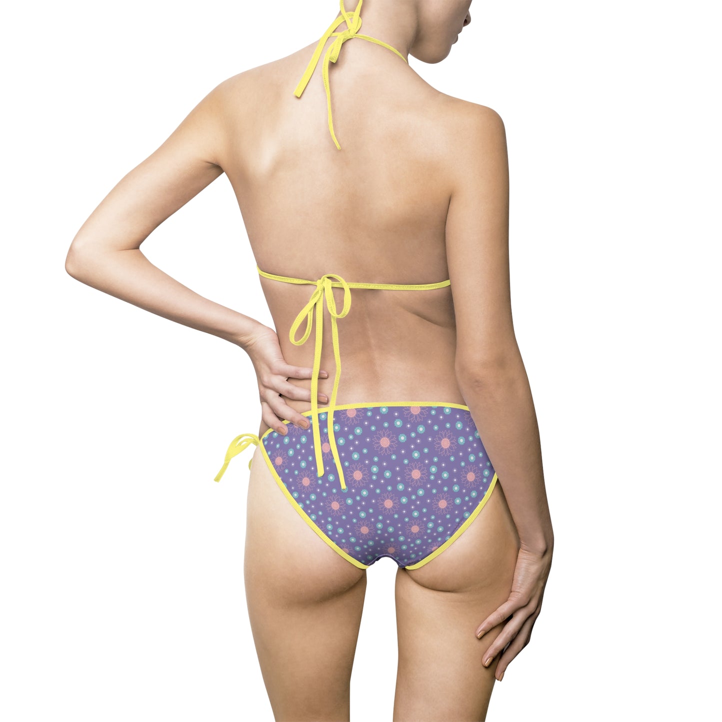 Floral Print Women's Bikini Swimsuit, Summer Swimwear