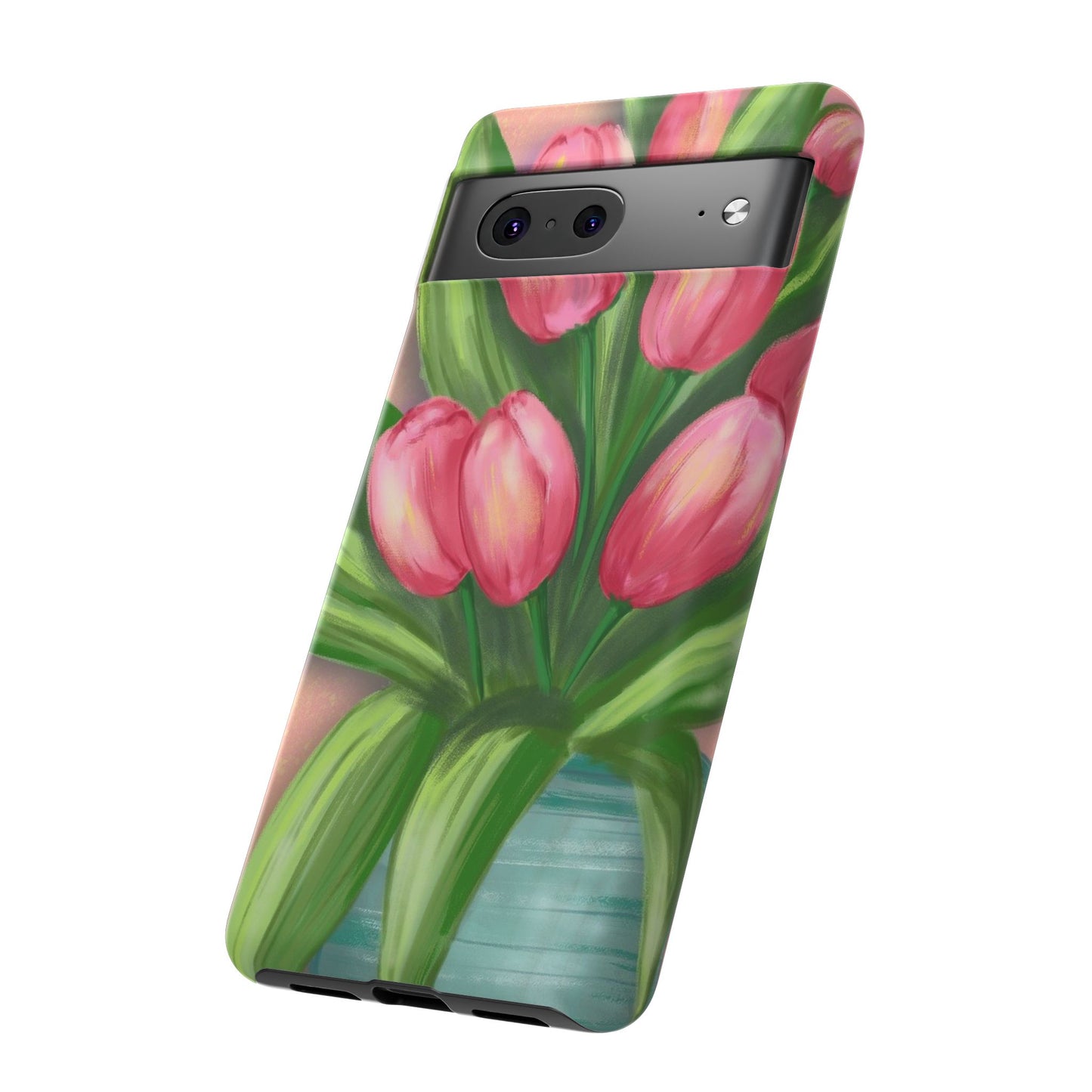 Floral Phone Case with Vibrant Tulips - Tough Cases for Garden Lovers, Spring Gifts, Nature Enthusiasts, Unique Gadget Accessories, [...]
