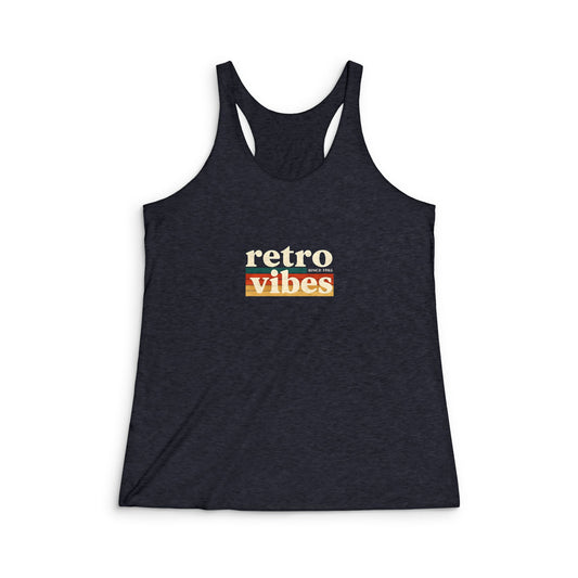 Retro Vibes Women's Racerback Tank Top, Summer Style, Workout Top, Casual Wear, Gift for Her, Vintage Fitness Tee