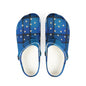 Blue Plaid EVA Foam Clogs — Lightweight Waterproof Garden Shoes