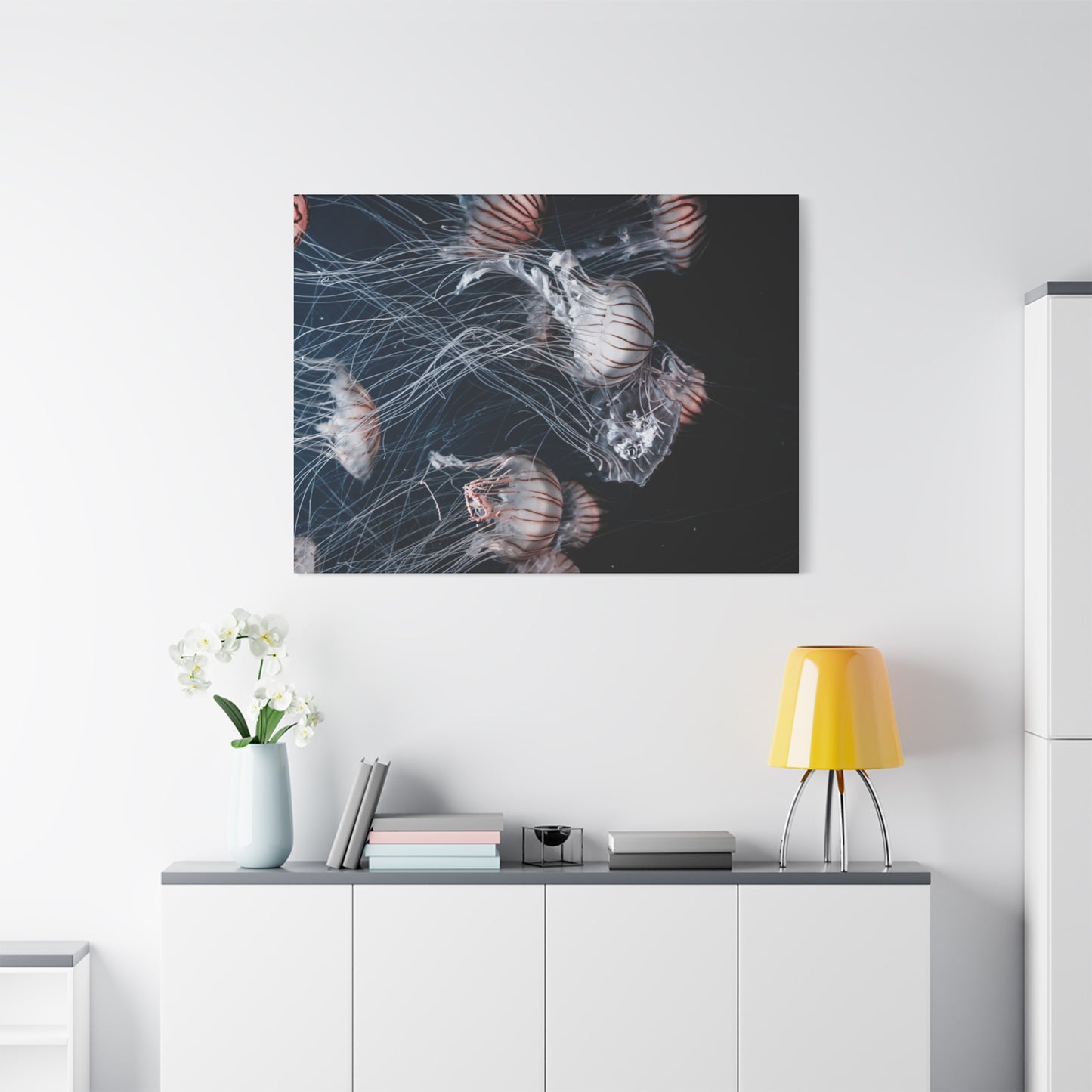 Jellyfish Swarm Matte Stretched Canvas