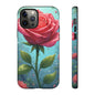 Floral Phone Case, Tough Cases with Elegant Rose Design, Stylish iPhone Cover, Rose Flower Gift for Nature Lovers, Unique Mobile Accessories