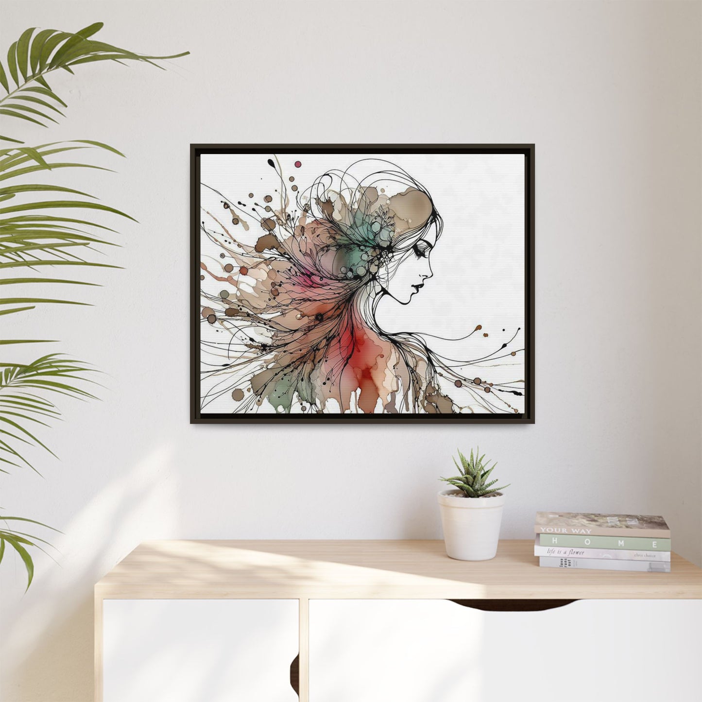 Matte Canvas, Framed (Multi-color) - Girl Whispers