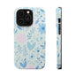 Floral Pastel Magnetic Impact Phone Case — Blue & Pink Botanical Design