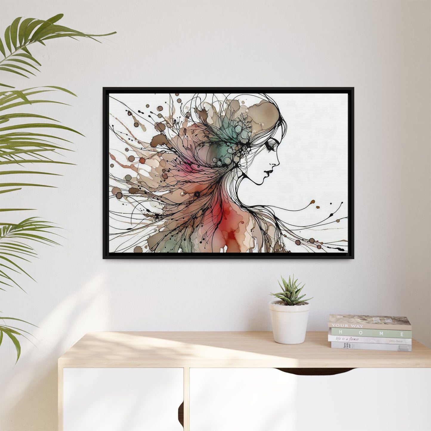 Matte Canvas, Framed (Multi-color) - Girl Whispers