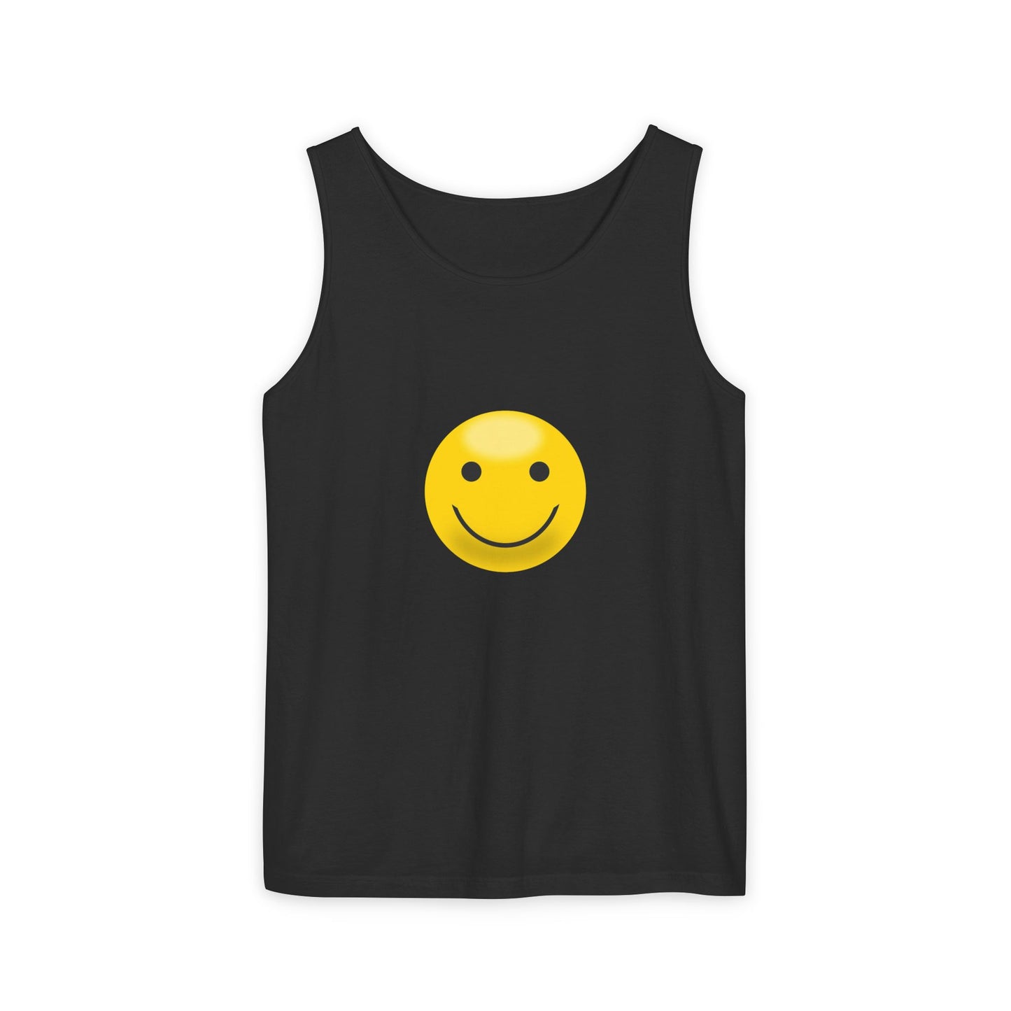 Smiley Face Tank Top, Summer Shirt, Casual Wear, Beach Outing, Gift for Friends, Positive Vibes Apparel