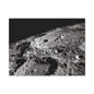 Lunar Surface Matte Canvas Print — Black & White Moon Crater Wall Art