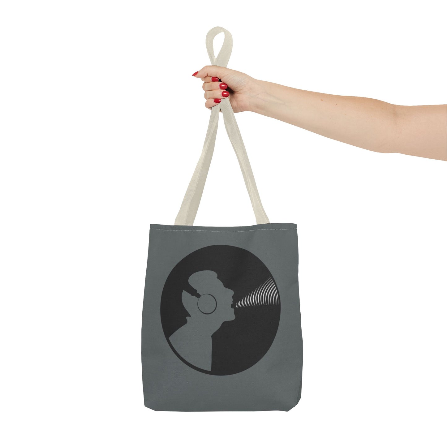 Music Lover's Tote Bag, Stylish Bag for Vinyl Enthusiasts, Gift for Music Lovers, Unique Shopping Tote, Record Player Accessory