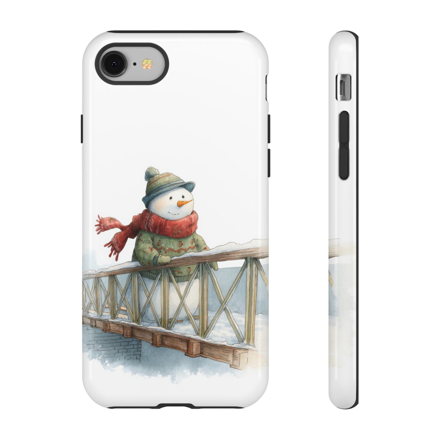 Snowman Phone Case – Winter Holiday Gift, Cute Snowman Design, Winter Accessories, Protective Phone Case, Unique Christmas Present