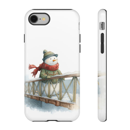 Snowman Phone Case – Winter Holiday Gift, Cute Snowman Design, Winter Accessories, Protective Phone Case, Unique Christmas Present