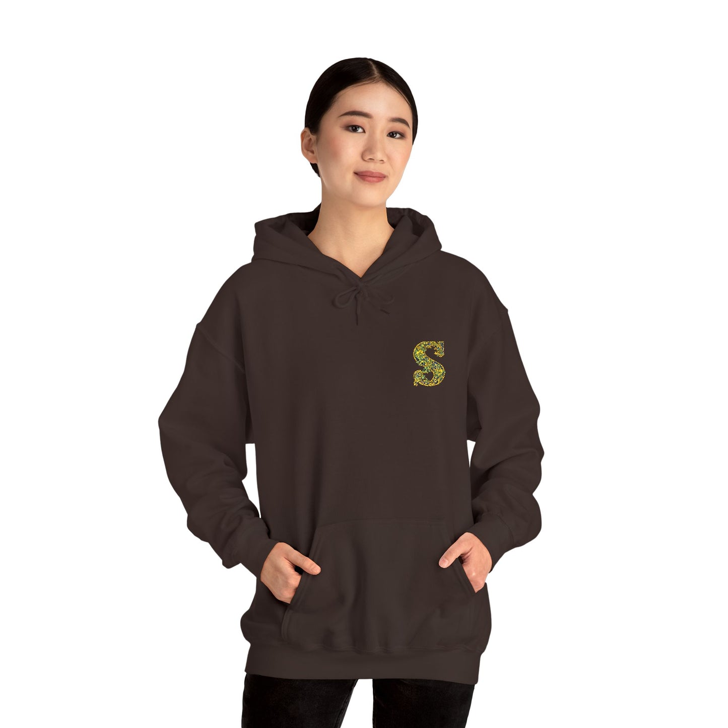 Floral S Initial Hoodie — Monogrammed Flower Letter Sweatshirt