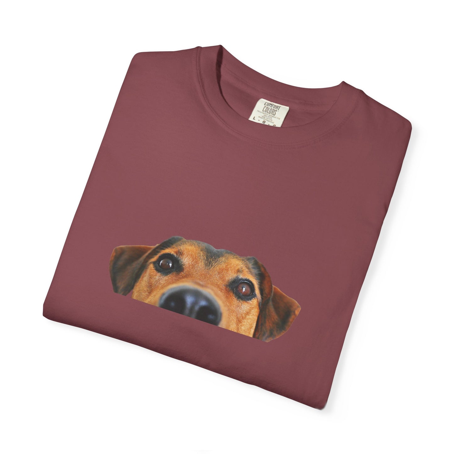 Cute Dog Face Unisex Garment-Dyed T-shirt, Pet Lover Tee, Animal Community Shirt, Birthday Gift, Casual Wear, Dog Lover's Merch