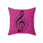 Musical Notes Decorative Pillow, Cozy Home Decor, Gift for Music Lovers, Soft Cushion for Living Room, Fun Accent Pillow
