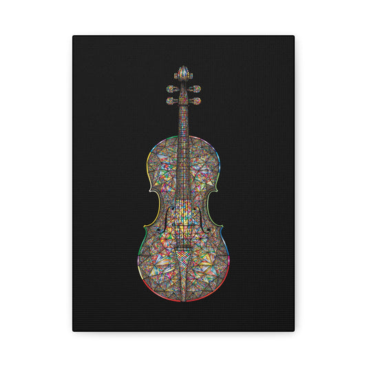 Colorful Violin Art Canvas Print, Vibrant Wall Decor for Music Lovers, Unique Gift for Musicians, Artistic Home Decor, Modern Art