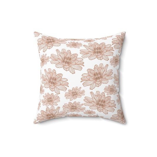 Boho Floral Pillow | Cozy Home Decor, Gift for Her, Flower Print Cushion, Living Room Accent, Modern Bohemian Style