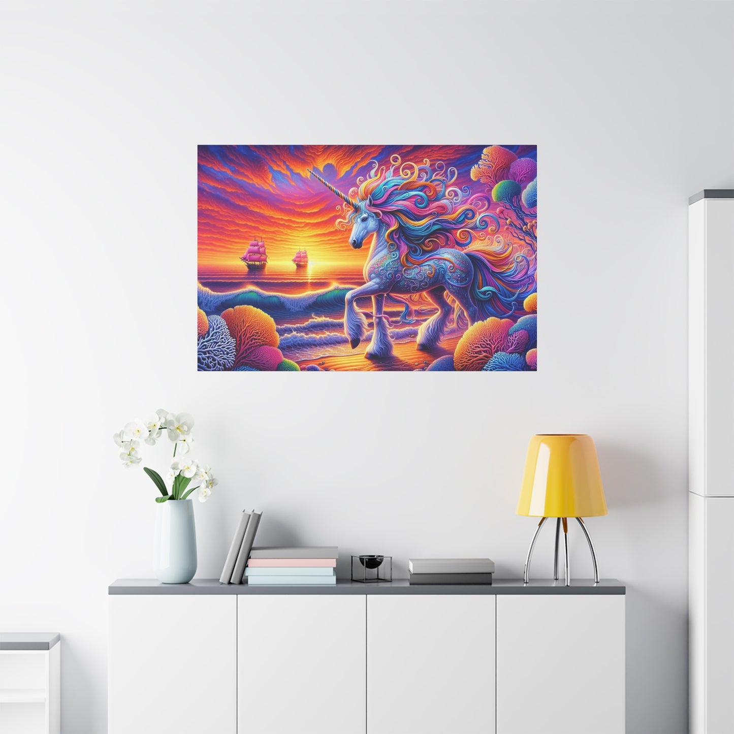 Matte Canvas, Stretched, 1.25"  Unicorn