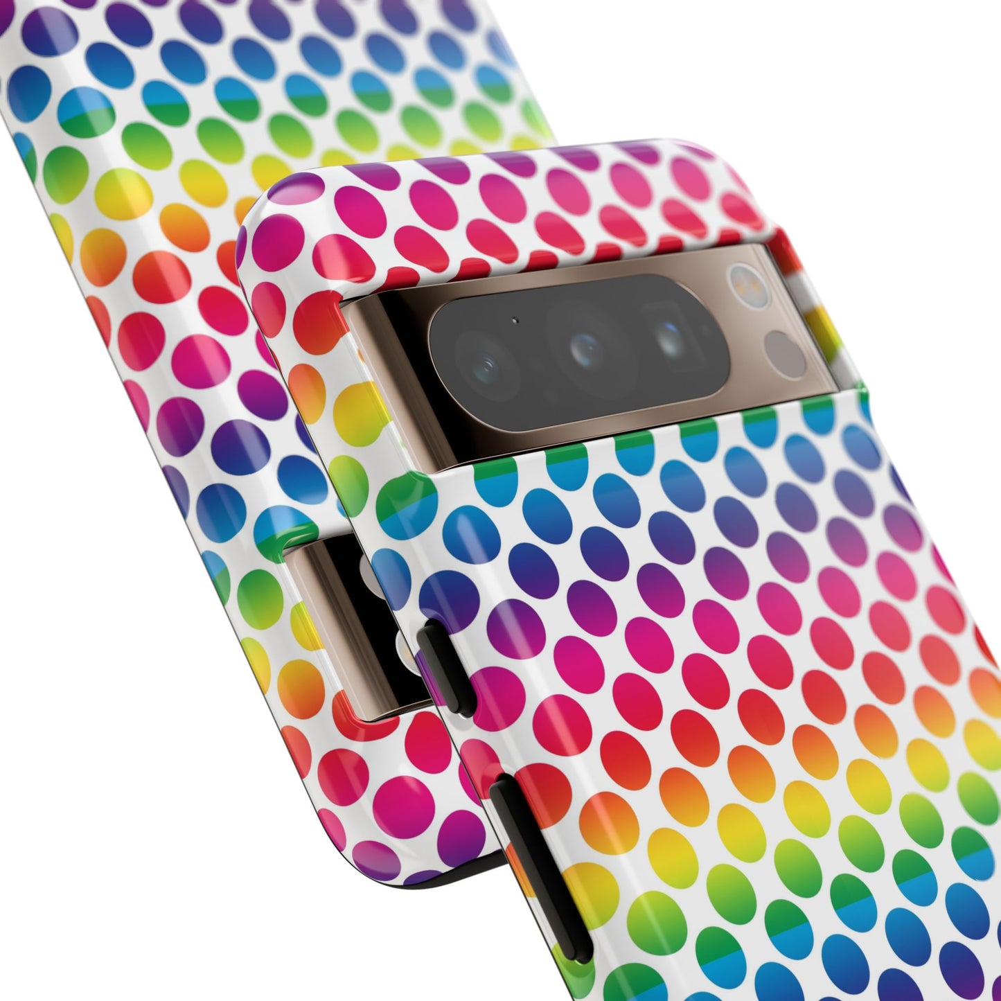 Rainbow Dot Phone Case, Colorful Phone Cover, Fun Phone Accessory, Gift for Friends, Trendy Mobile Case