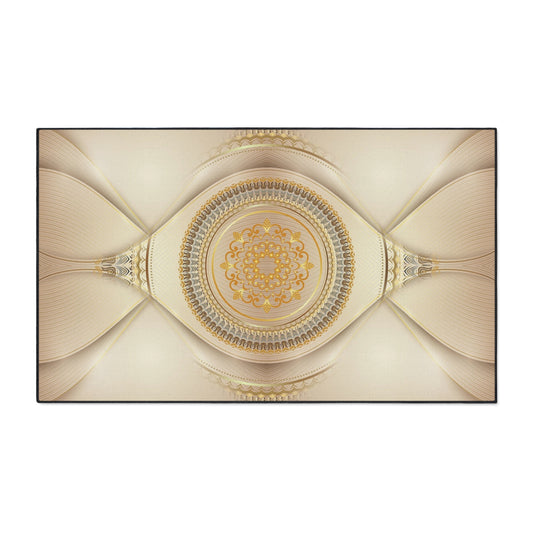 Ornate Mandala Floor Mat — Heavy-Duty Decorative Entrance Rug