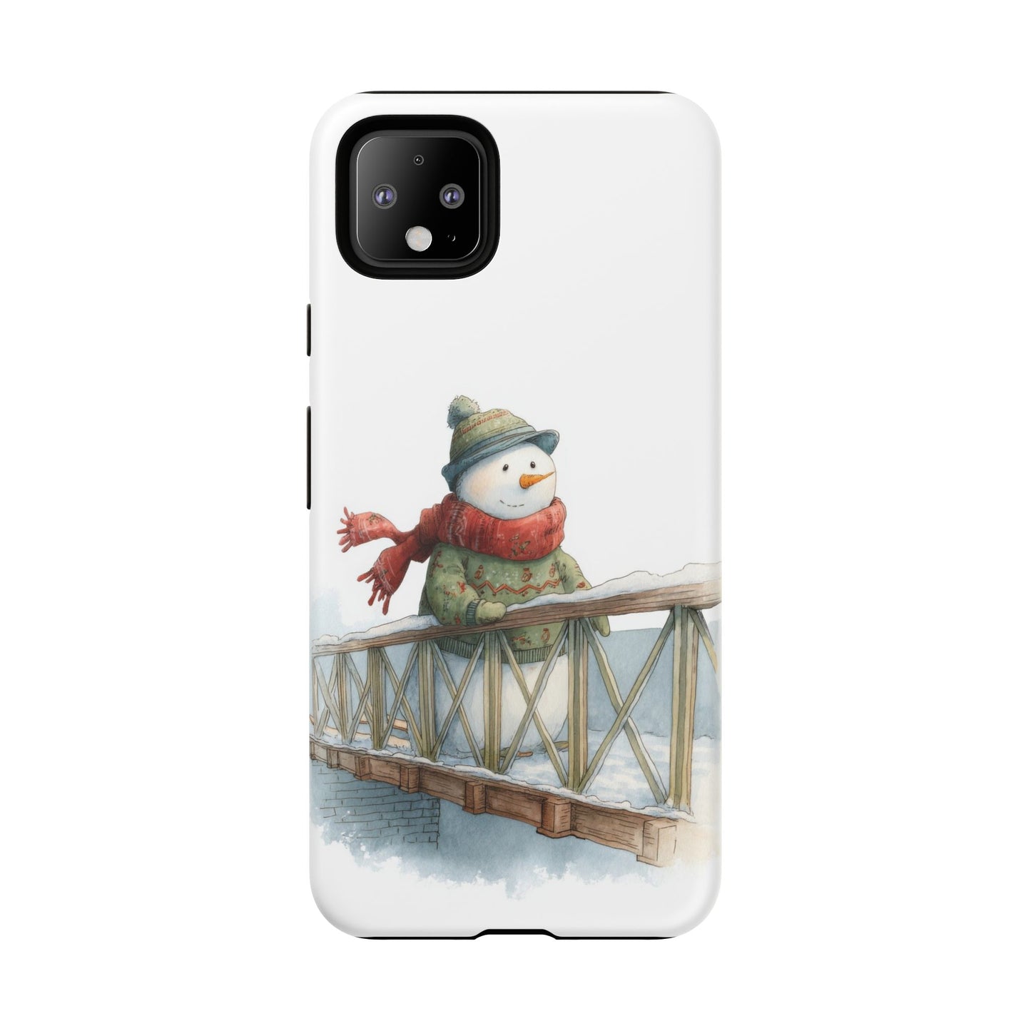 Snowman Phone Case – Winter Holiday Gift, Cute Snowman Design, Winter Accessories, Protective Phone Case, Unique Christmas Present