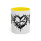 Gothic Heart Mug, Unique Art Coffee Cup for Gifting, Gothic Home Decor, Perfect for Friends, Gothic Style Drinkware