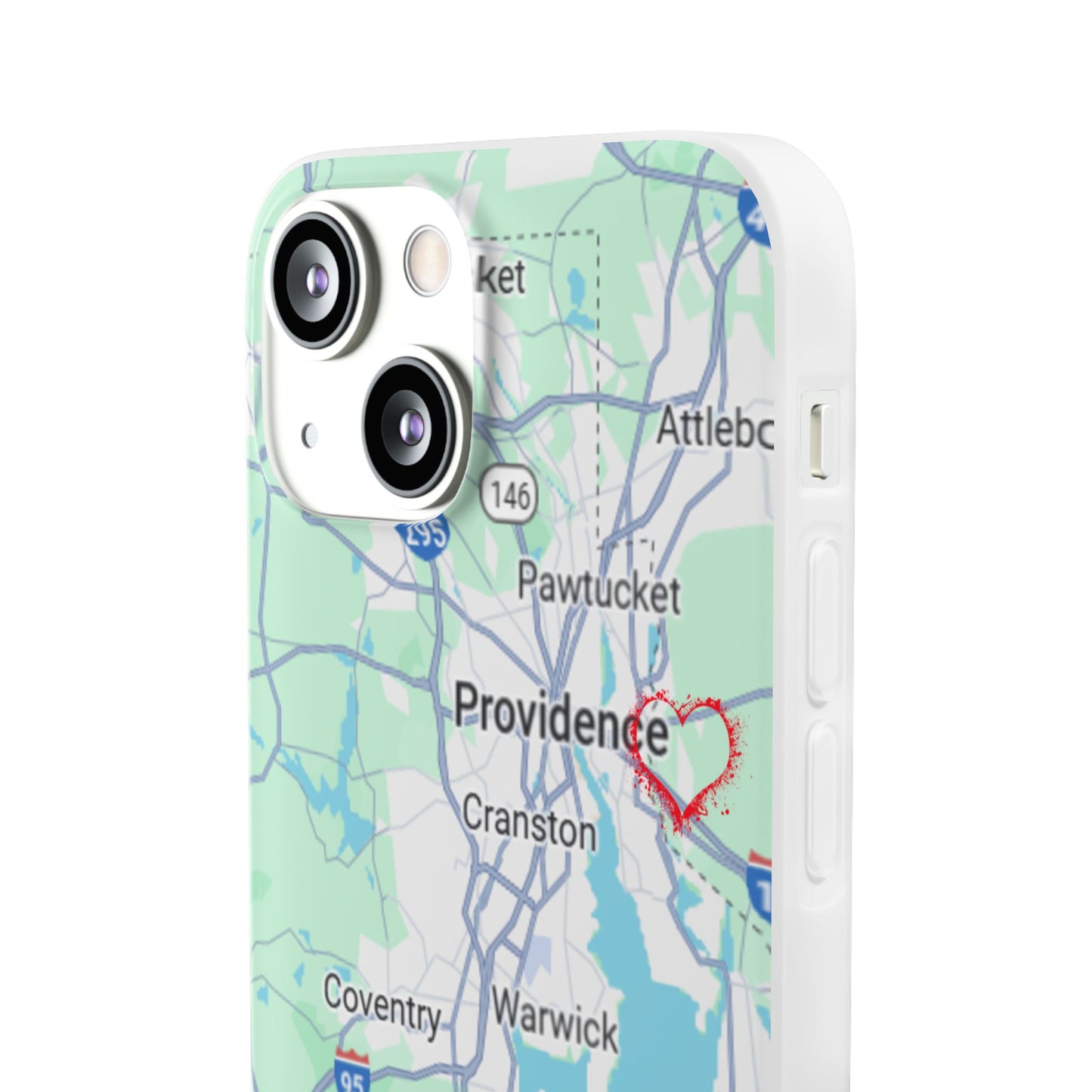 Providence Heart Map Phone Case - Custom Flexible Smartphone Protector, Gift for Her, Map Lover's Accessory, Personalized Case, Travel [...]