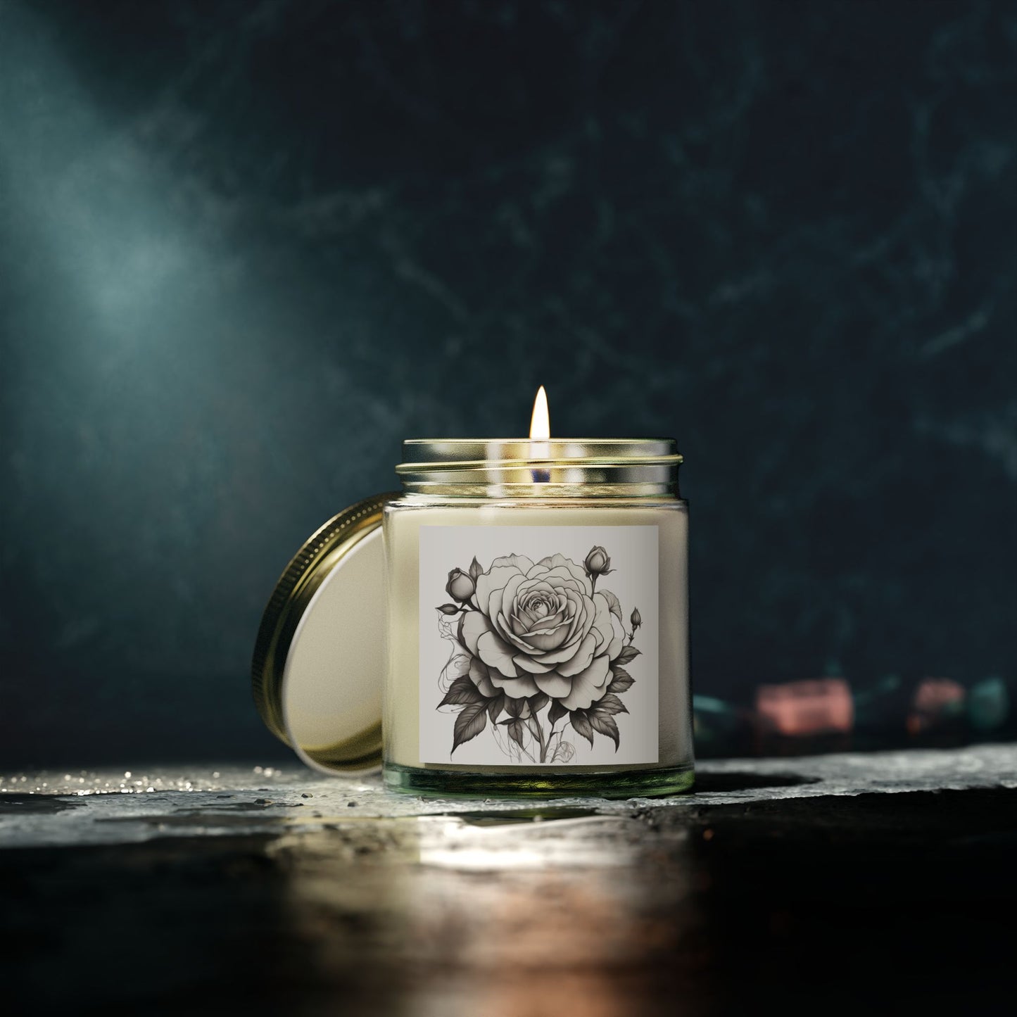 Rose Scented Candle - Coconut Apricot Wax, Relaxing Aromatherapy, Home Decor, Gifts for Her, Eco-friendly Candle