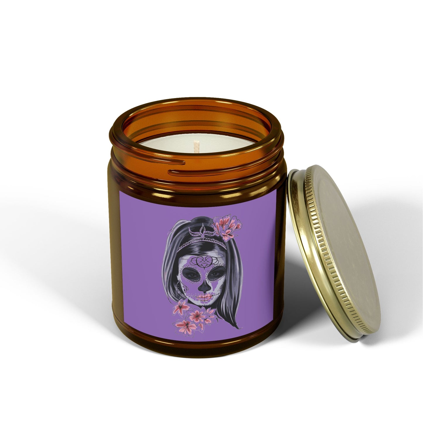 Day of the Dead Scented Candles, Coconut Apricot Wax, Spider Web Decor, Cozy Home Fragrance, Fall Decor, Gift for October