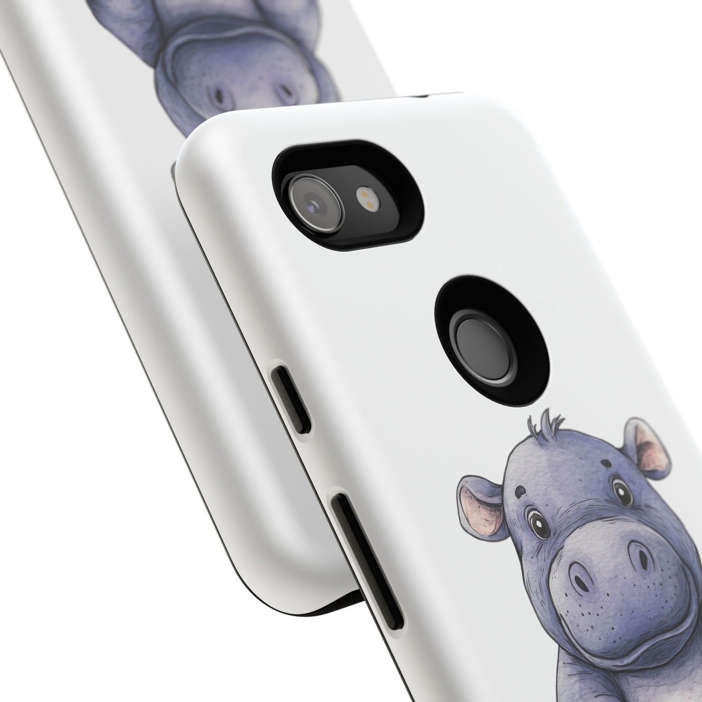 Cute Hippo Phone Case, Unique Tough Cases, Animal Lover Gift, Cute Animal Design, Baby Animal Phone Accessory