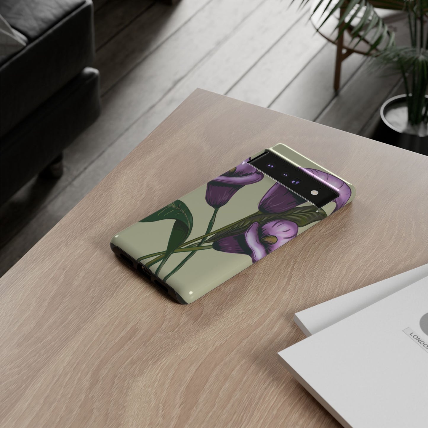 Floral Phone Case - Tough Cases, Purple Flower Design, Cell Phone Accessories, Gift for Her, Nature Lover Essentials