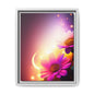 Framed Floral Canvas Art — Pink Daisies Sunset Wall Print
