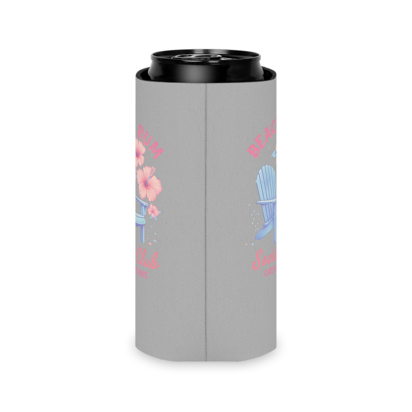 Beach Bum Can Cooler - Summer Vibes, Social Gatherings, Pool Parties, Beach Days, Gift for Friends