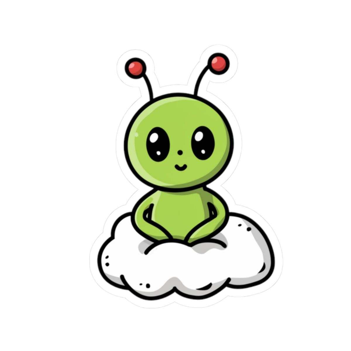 Cute Alien Kiss-Cut Stickers - Fun Decor for Laptops, Water Bottles, Notebooks, Kids' Parties, Gifts
