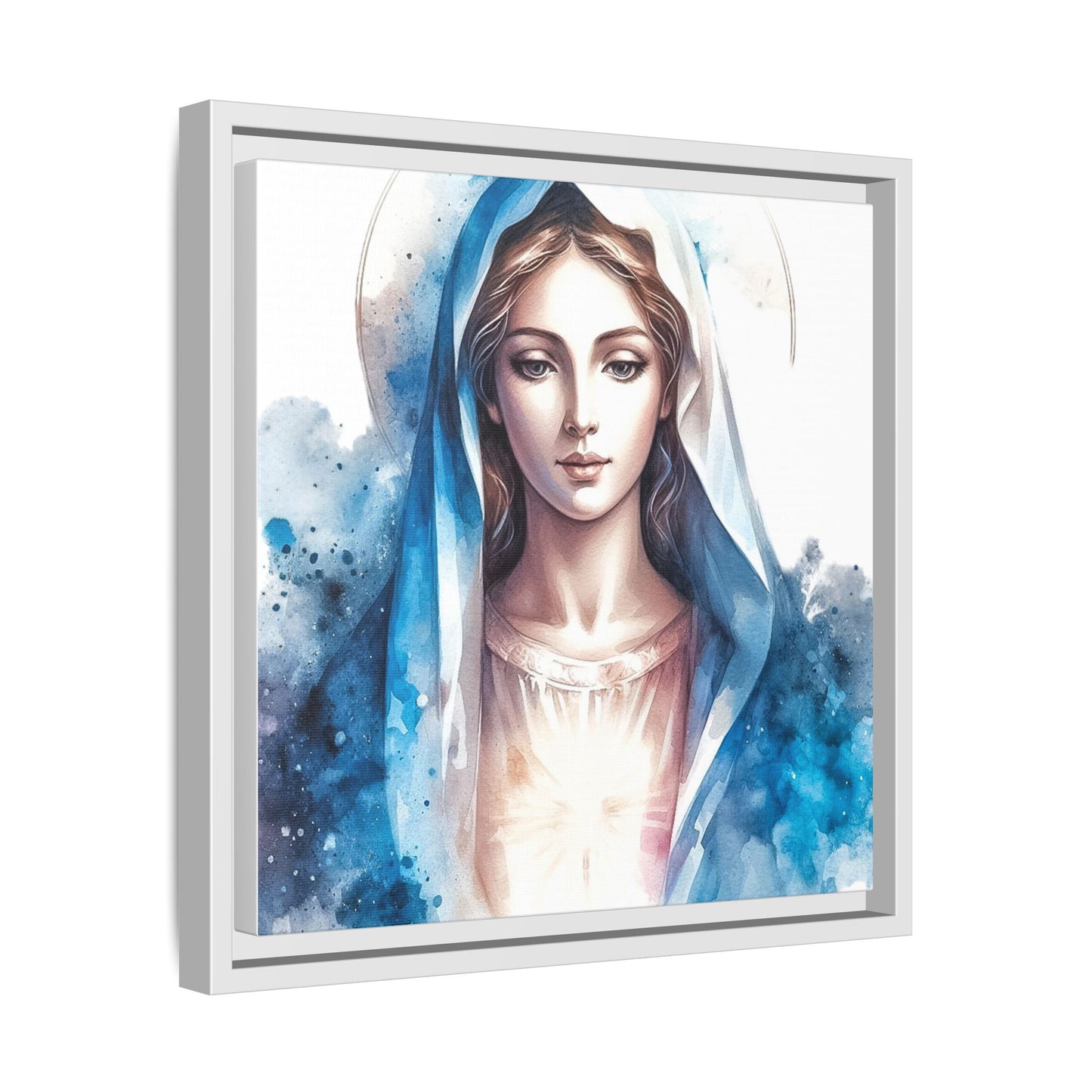 Framed Canvas Art Print, Spiritual Decor, Religious Artwork, Wall Decor, Gift for Faith, Elegant Home Decoration