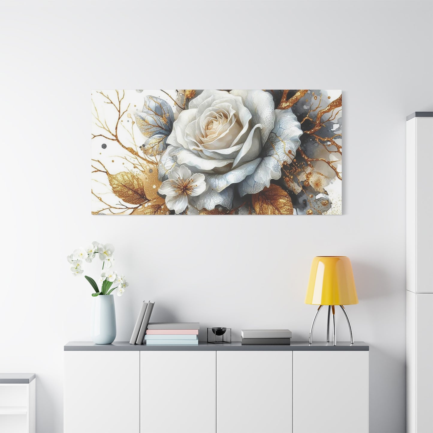 Matte Canvas, Stretched, 1.25" - Gold and Black