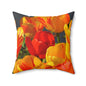 Vibrant Floral Throw Pillow - Perfect for Spring Decor, Home Accent