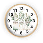 Botanical Wall Clock - Home Decor, Gift for Plant Lovers, Modern Art, Housewarming, Eco-Friendly Design