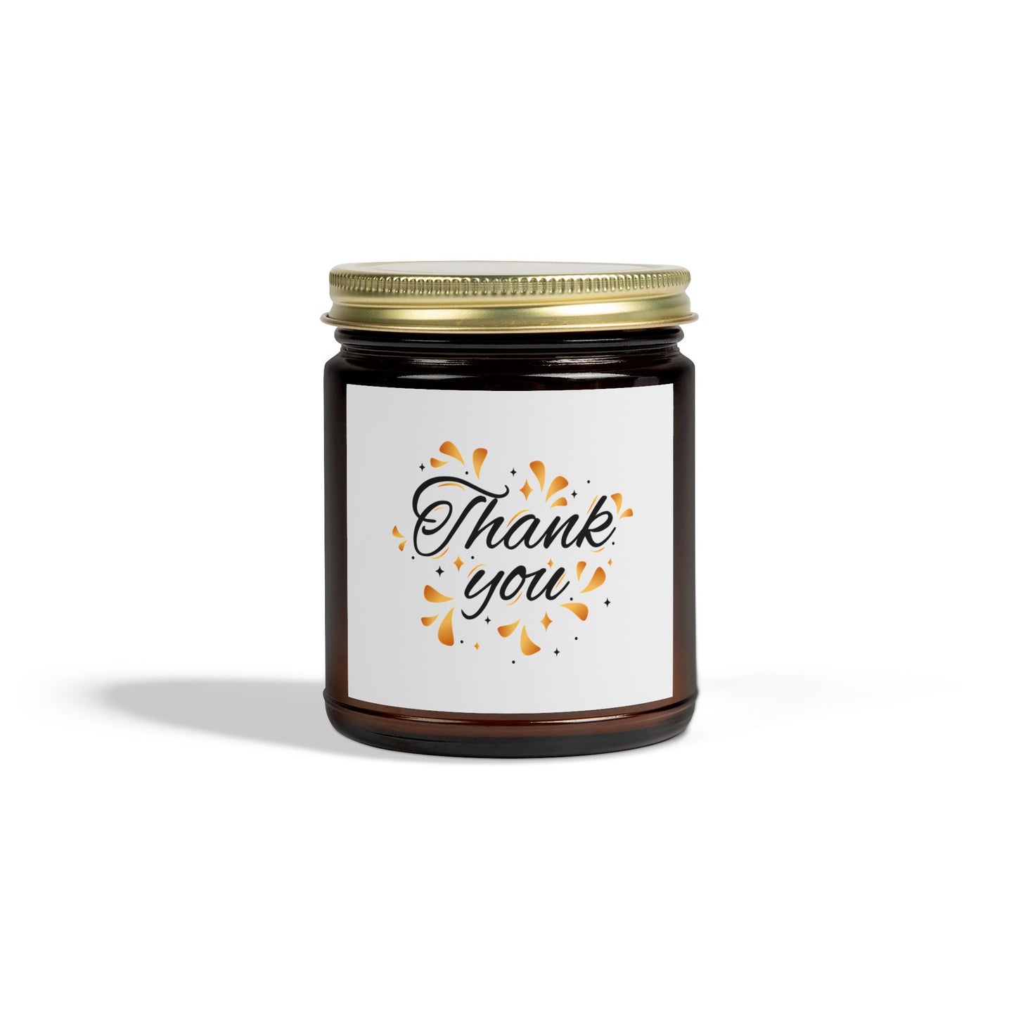 Thank You Scented Candle - Coconut Apricot Wax Gift, Birthday Present, Relaxation, Home Decor, Aromatherapy