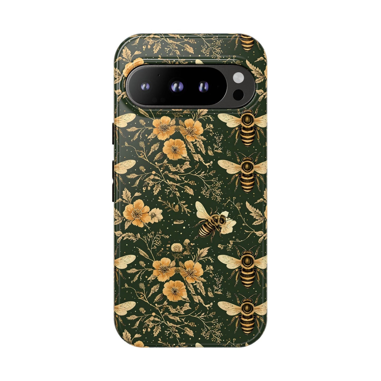 Nature-Inspired Phone Case, Tough Cases for Nature Lovers, Floral Bee Design, Eco-Friendly Gift, Summer Vibes, Trendy Phone Accessory,
