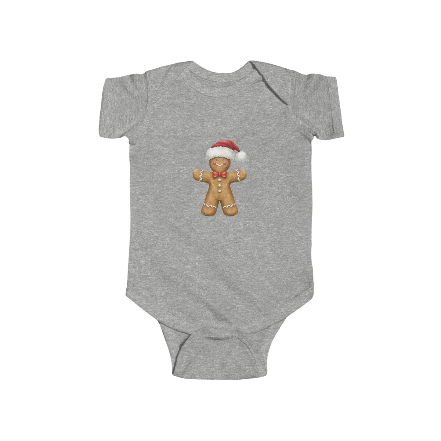 Cute Gingerbread Holiday Infant Bodysuit - Baby Shower Gift, Christmas Outfit, Winter Fashion, Baby Remembrance