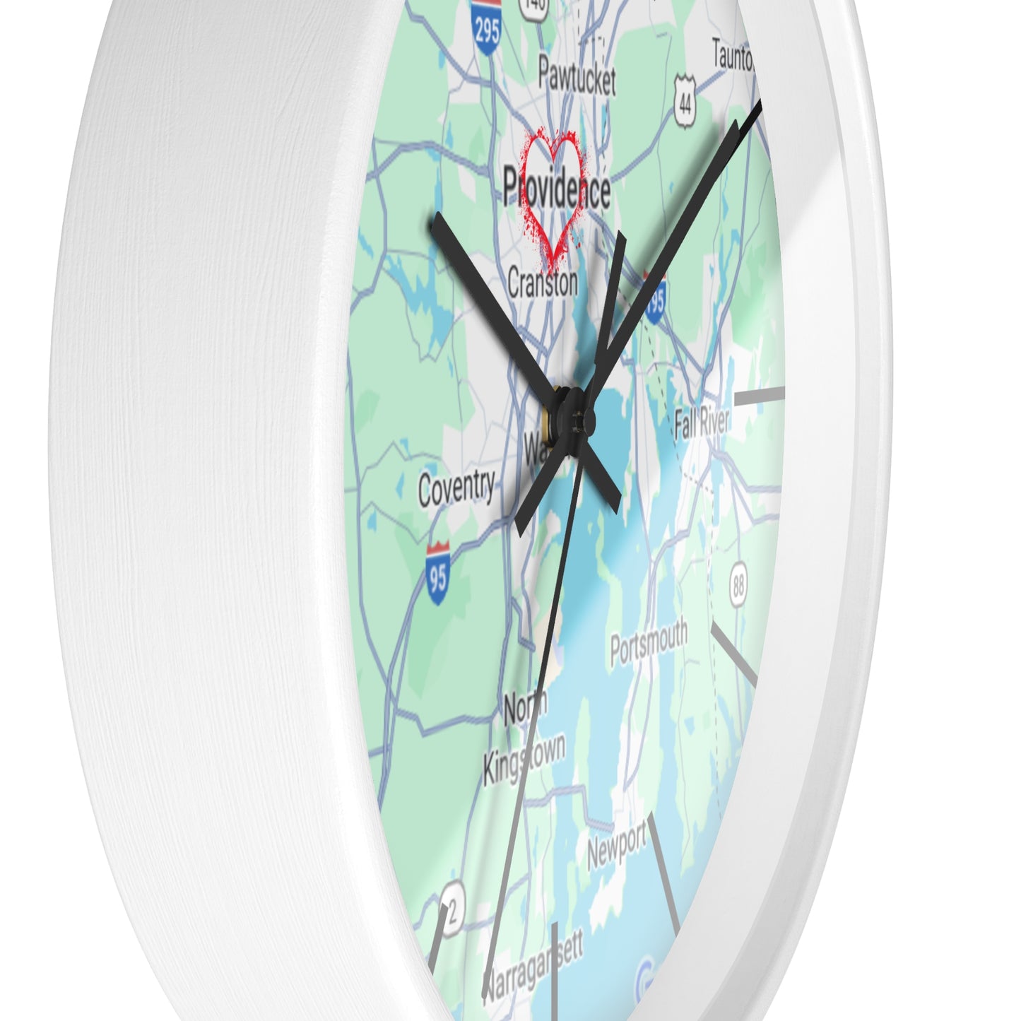 Personalized Providence Map Wall Clock | Unique Home Decor, Gift for New Home, Custom Location Clock, Modern Wall Art, Housewarming Gift