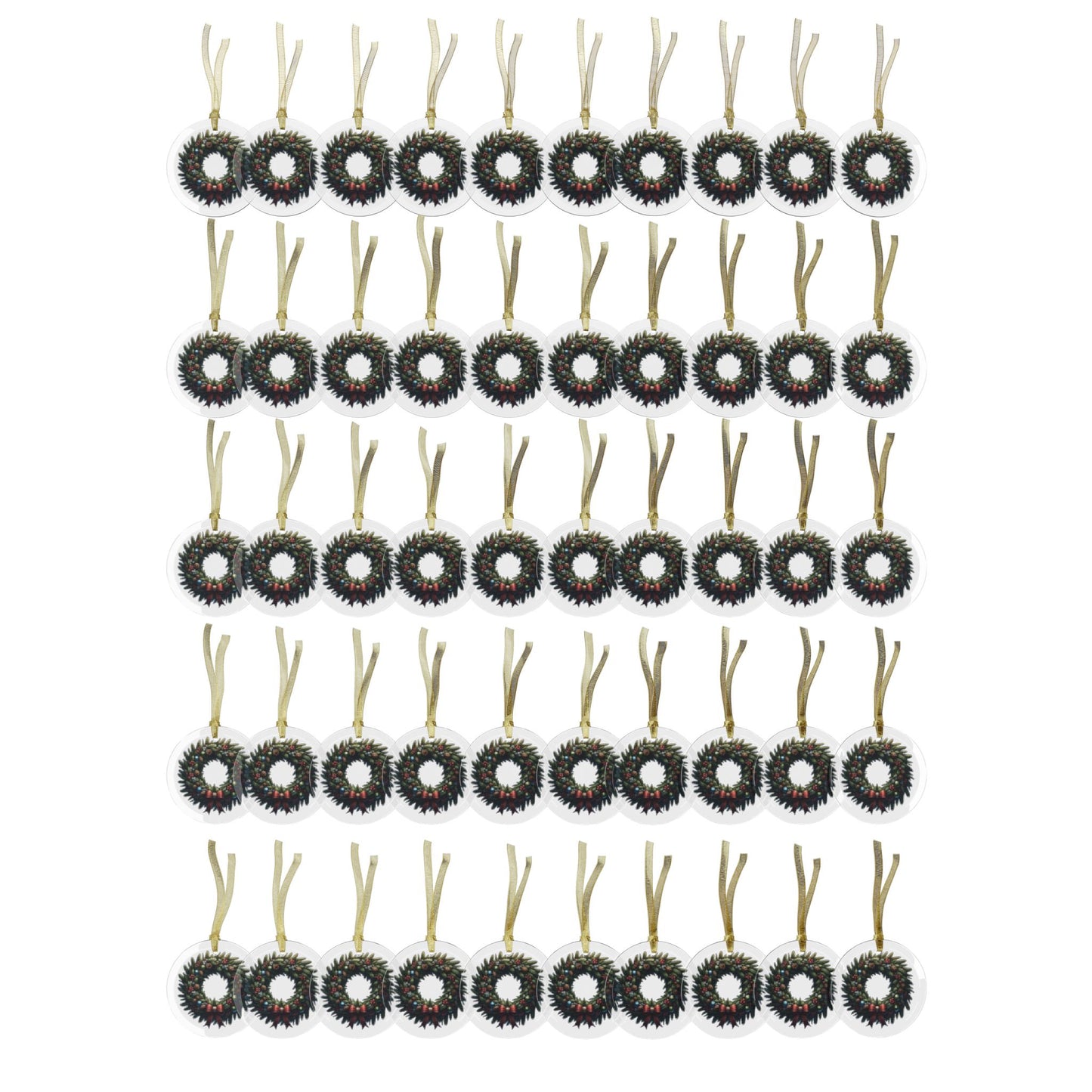 Glass Ornaments - Christmas Wreath