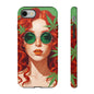 Vibrant Phone Case with Retro Greenery Design, Trendy Case for Casual Look, Gift for Her, Summer Vibes, Unique Phone Accessory