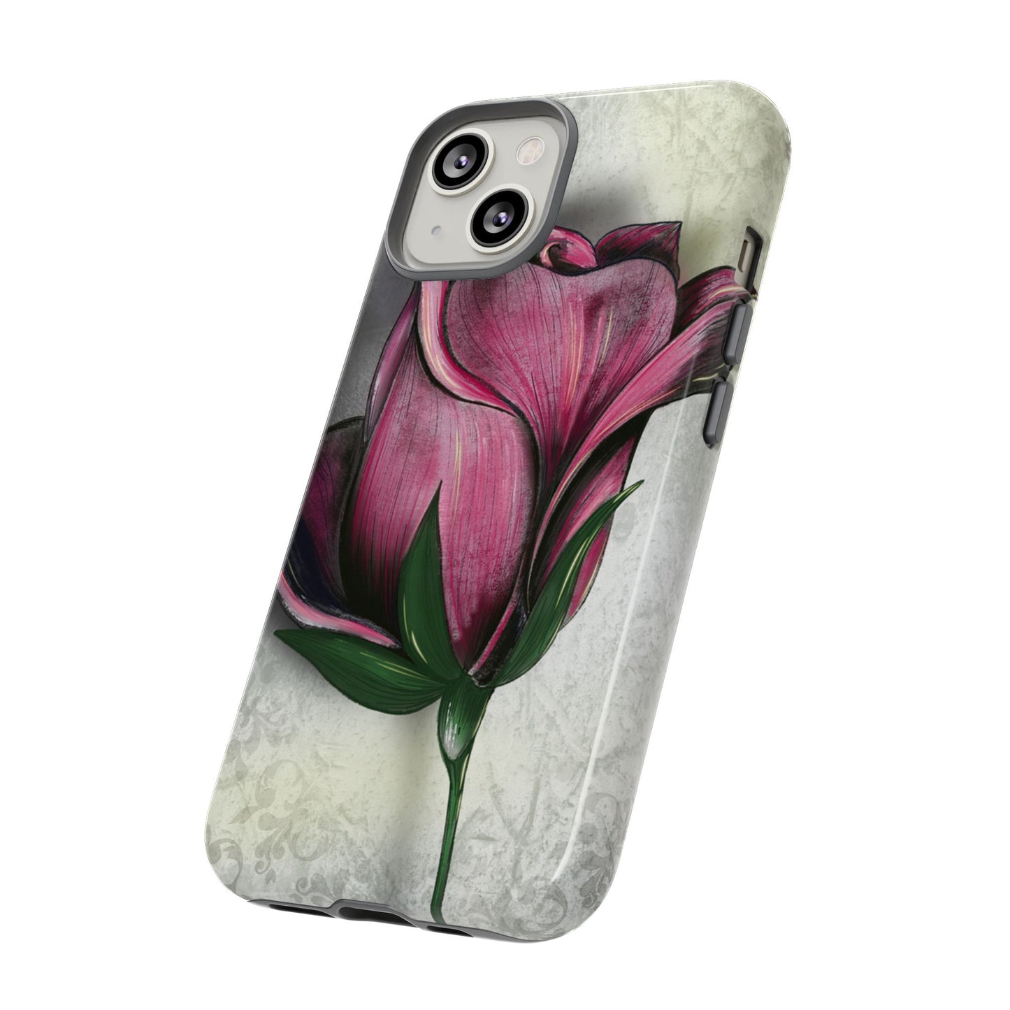 Rose Phone Case – Tough Cases, Floral Phone Cover, Gift for Her, Minimalist Design, Nature Lover's Accessory, Birthday Gift Idea