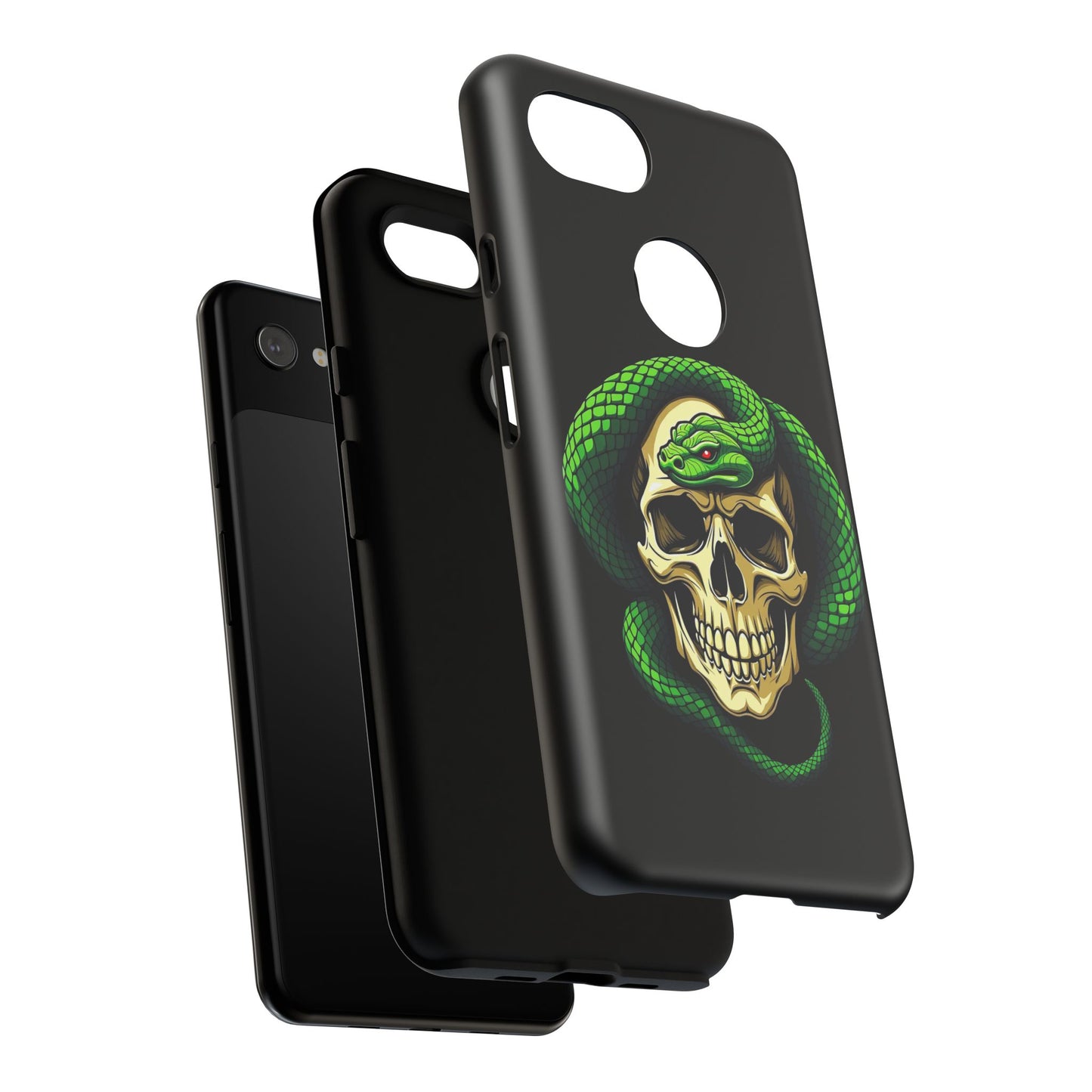 Skull & Snake Phone Case | Tough Cases, Protective Cover, Edgy Phone Accessories, Gothic Gift, Halloween Decor