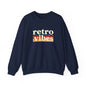 Retro Vibes Crewneck Sweatshirt, Unisex Vintage Style, Cozy Fall Fashion, Gift for Music Lovers, Chill Weekend Wear