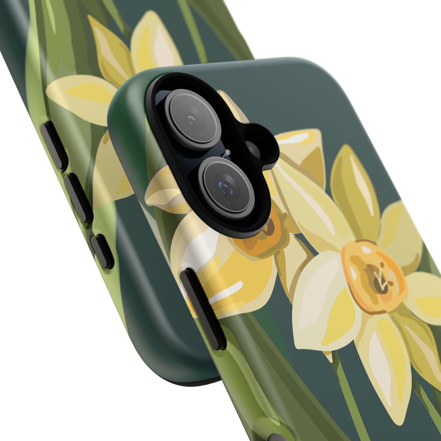 Floral Phone Case - Yellow Daffodil Design, Tough Phone Cover, Spring Decor, Floral Gift, Nature-Inspired Accessories