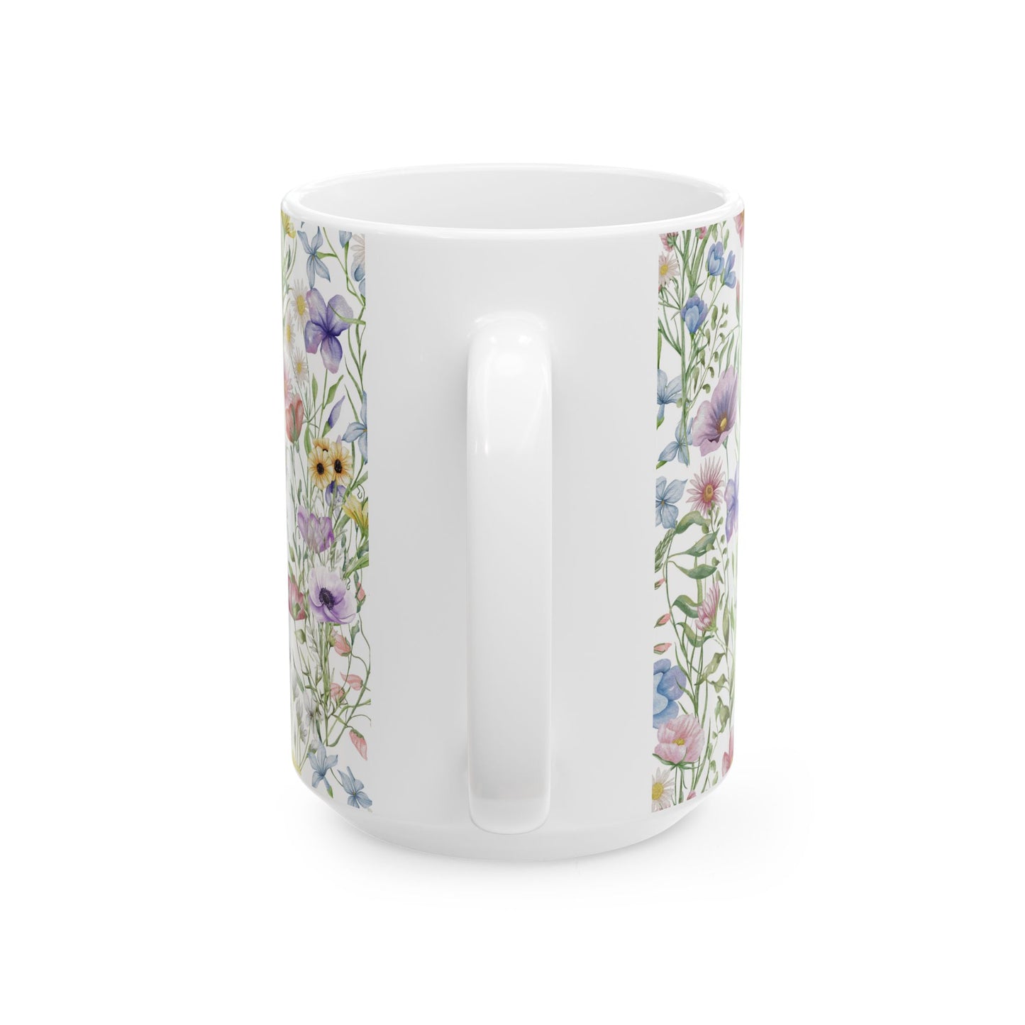 Ceramic Mug, (11oz, 15oz) - wildflowers